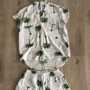 Palm Tree Pajama Set